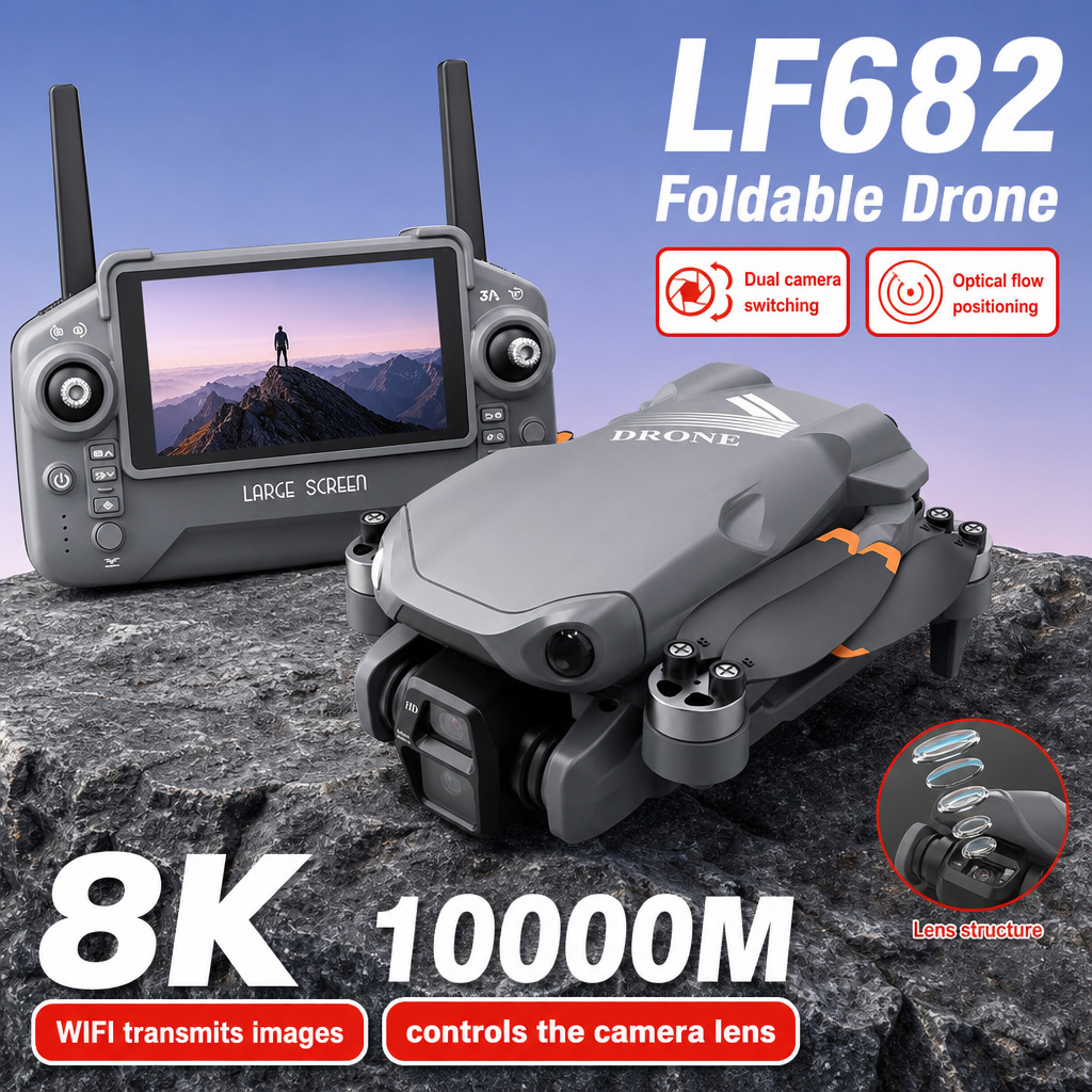 Drone Dji Rc Mini - Drone Aereo LF682 con Doppia Fotocamera